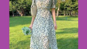 floral chiffon dress