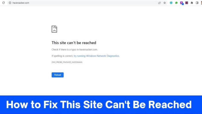 How to Fix This Site Can't Be Reached