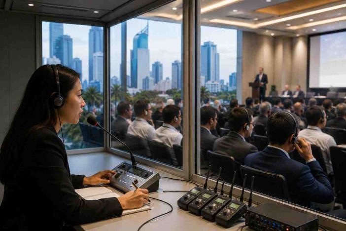 Sistem alat interpreter untuk acara multibahasa di Jakarta